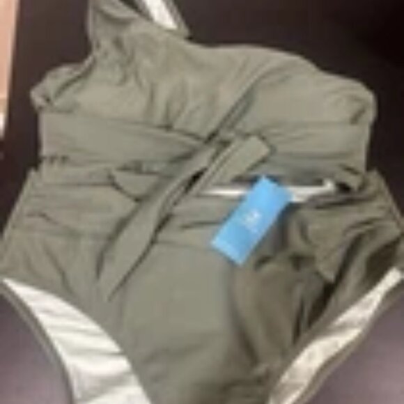 CupShe Women's Two Piece One Shoulder High Waister Bikini Set Size Large NWT - Picture 5 of 6